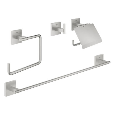 Vonios aksesuarų rinkinys Grohe Start Cube, 4-in-1, chromas