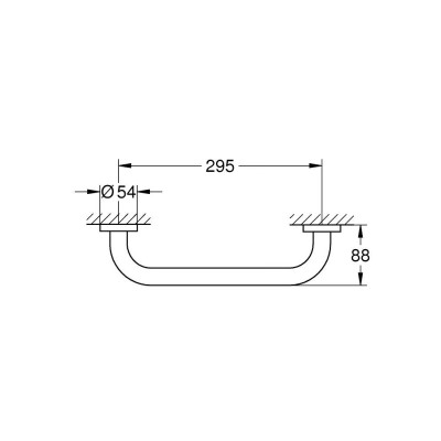 Vonios rankena Grohe Start, 295 mm, chromas