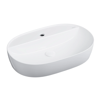 Pastatomas ant stalviršio praustuvas Omnires Atlanta 61 x 40 cm,  baltas, blizgus