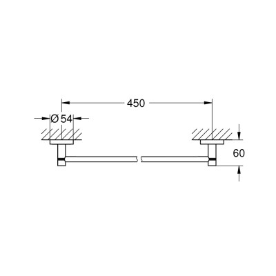 Rankšluosčių laikiklis Grohe Start, 450 mm, chromas