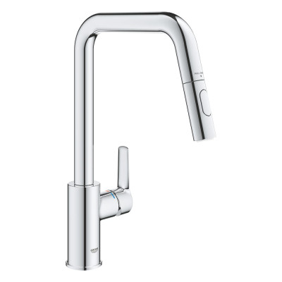 Virtuvės maišytuvas Grohe Start L, su U formos snapeliu ir dviejų srovių ištraukiama galvute, chromas