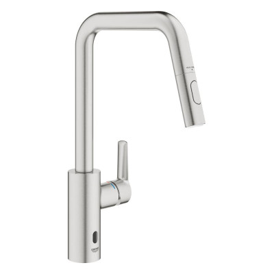Virtuvės maišytuvas Grohe Start Touch L, U formos su ištraukiama galvute ir elektroniniu jutikliu, chromas
