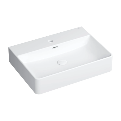 Pastatomas ant stalviršio arba pakabinamas praustuvas Omnires GARLAND 60x 37cm, baltas, blizgus