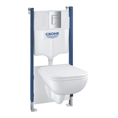 Potinkinis rėmas 5in1 su pakabinamu unitazu Grohe Solido StartEdge Ceramic