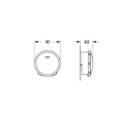 Sifono dangtelis Grohe Talentofill, chromas