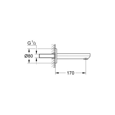 Vonios snapas Grohe Eurosmart Cosmopolitan, chromas