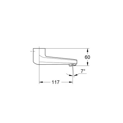 Vonios snapas Grohe, pasukamas, 13269000, chromas