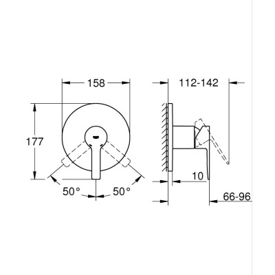 Potinkinis dušo maišytuvas Grohe Lineare, chromas - 4