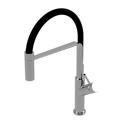 Maišytuvas Omnires Vita VI6350BLCR, Matinė juoda / Chromuota