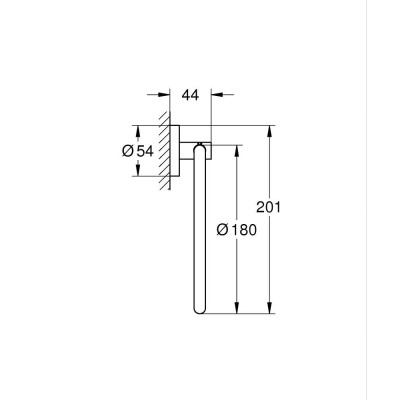 Rankšluosčių laikiklis Grohe Essentials, žiedinis, chromas