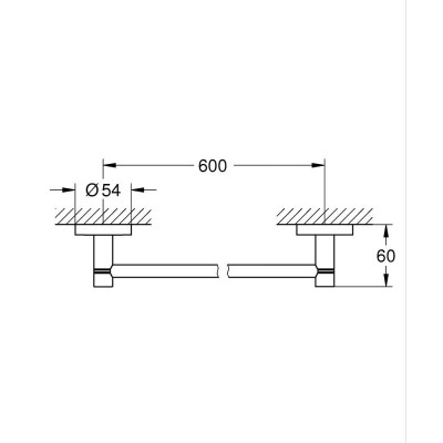 Rankšluosčių laikiklis Grohe Essentials 600 mm, chromas