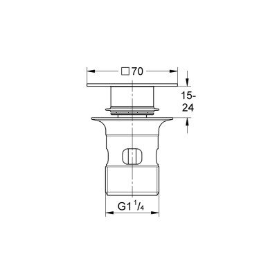 Sifono vožtuvas Grohe, „click clack“, 40565000, chromas - 4