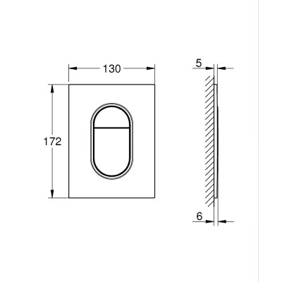 Grohe Arena Cosmopolitan S plastikinis nuleidimo klavišas, chromas