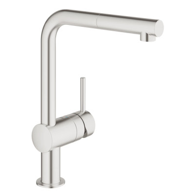 Plautuvės maišytuvas Grohe Minta su ištraukiamu aeratoriumi, chromas