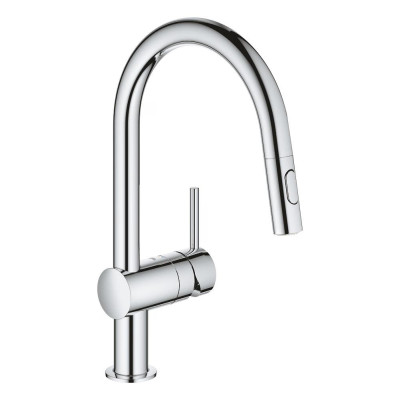 Plautuvės maišytuvas Grohe Minta su ištraukiamu aeratoriumi, chromas