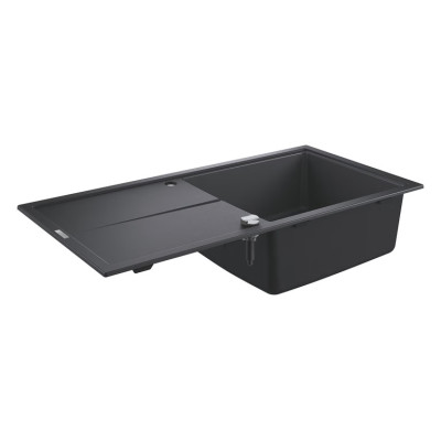 Kompozitinė plautuvė Grohe K400 100/50, juoda