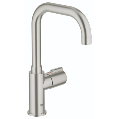 Papildomas plautuvės maišytuvas su verdančio vandens funkcija Grohe Red Mono, šlif. plienas