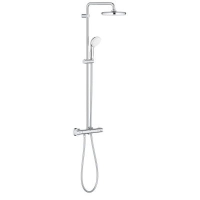 Dušo sistema Grohe Bau System 210, virštinkinė su termostatu, chromas