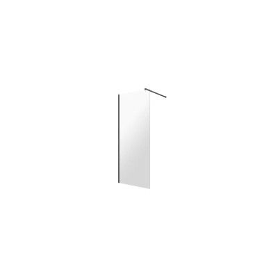 Omnires Walk-In dušo sienelė 80x200, juoda matinė/skaidrus stiklas