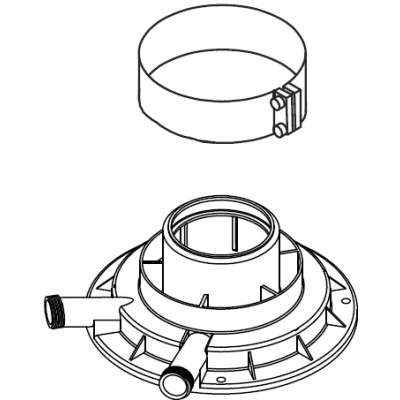 Adapteris kaminui Ø60/100 A1K PP