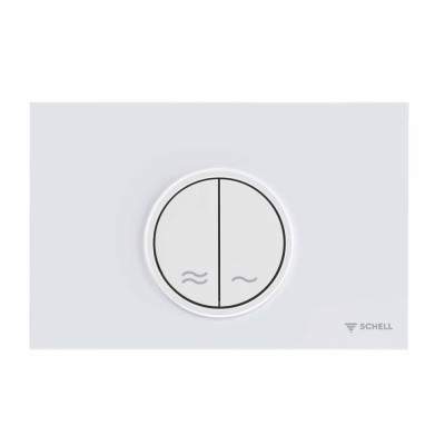 WC nuleidimo mygtukas Schell MONTUS CIRCUM, Dual flush, spalva - balta