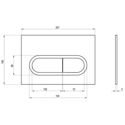 Ravak nuleidimo mygtukas Chrome, X01454, baltas Ravak nuleidimo mygtukas Chrome, X01454, baltas