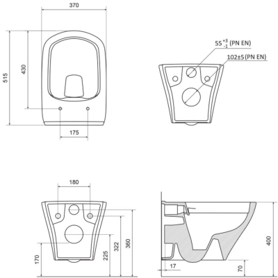 Ravak WC Classic RimOff, X01671 Ravak WC Classic RimOff, X01671