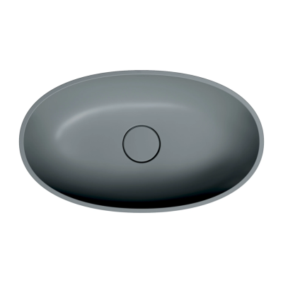 Pastatomas ant stalviršio praustuvas Omnires SHELL M+ 60 x 35 cm, matinis pilkas Pastatomas ant stalviršio praustuvas Omnires SHELL M+ 60 x 35 cm, matinis pilkas