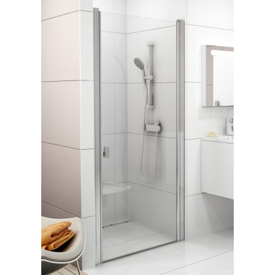 Dušo durys nišai Ravak Chrome CSD1-80, blizgiu profiliu, skaidriu stiklu