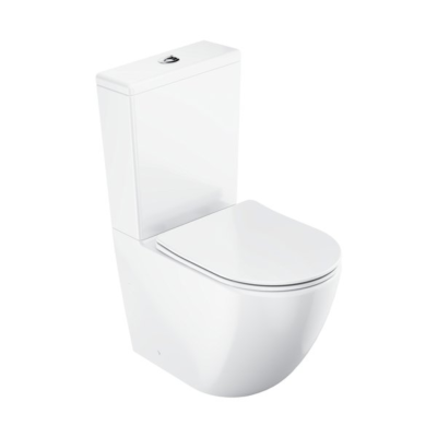 Ravak pastatomas klozetas Combi Optima RimOff, Soft Close dangtis, baltas