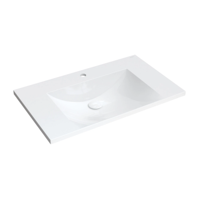 Pakabinamas  arba baldinis praustuvas Omnires NAXOS M+ 76 x 46 cm, baltas, blizgus