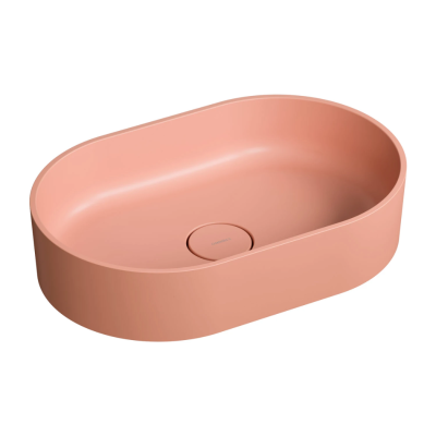 Pastatomas ant stalviršio praustuvas Omnires OVO M+ 55 x 36 cm,  matinis koralas