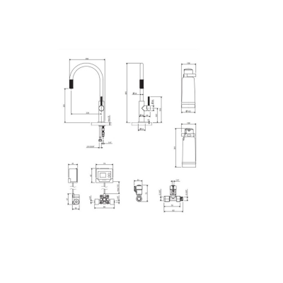 Maišytuvas Omnires SWITCH SW9057-FD1WM, baltas matinis su vandens filtravimo sistema Maišytuvas Omnires SWITCH SW9057-FD1WM, baltas matinis su vandens filtravimo sistema