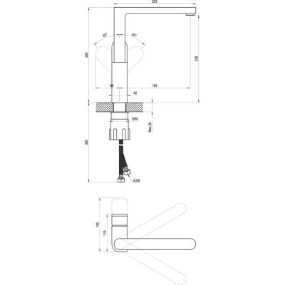 Ravak plautuvės maišytuvas Chrome, X070054, chromuotas Ravak plautuvės maišytuvas Chrome, X070054, chromuotas