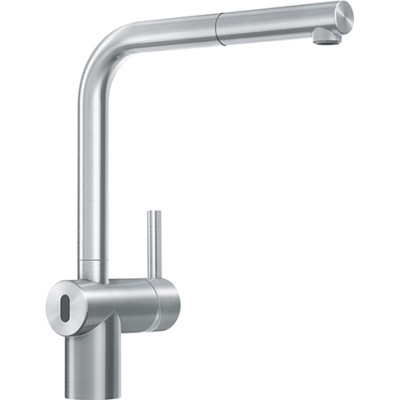 Plautuvės maišytuvas Franke ATLAS NEO SENSOR su sensoriniu ir rankiniu valdymu, ištraukiama žarna, 4 AA 1,5 V baterijos, spalva