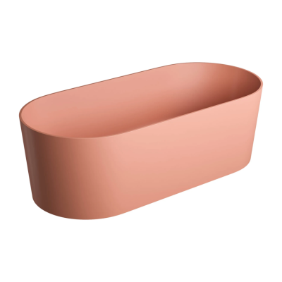 Laisvai pastatoma vonia OMNIRES OVO M+, 160 x 75 cm, Matinis koralas