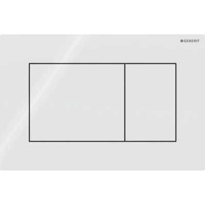 Vandens nuleidimo mygtukas Geberit Sigma01 Square, baltas