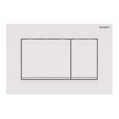Vandens nuleidimo mygtukas Geberit Sigma20 Square, baltas blizgus/baltas matinis