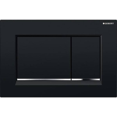 Vandens nuleidimo mygtukas Geberit Sigma20 Square juodas/chromas