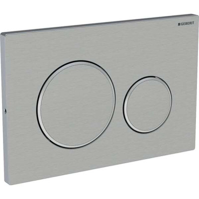 Vandens nuleidimo mygtukas Geberit Sigma20 Round, nerūdijantis plienas, antivandalinis