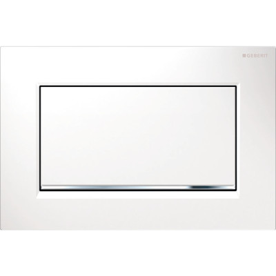 Vandens nuleidimo mygtukas Geberit Sigma10 Square, baltas/chromas