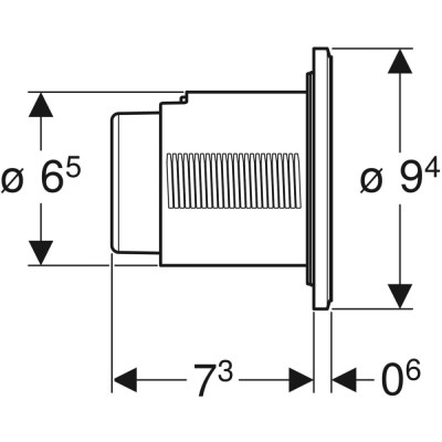 Nuotolinio valdymo WC vandens nuleidimo mygtukas Geberit Type10, baltas/chromuotas, nuotrauka 2