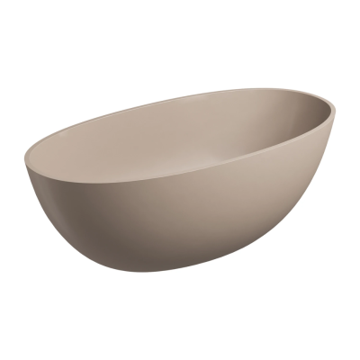 Laisvai pastatoma vonia OMNIRES SHELL M+, 148 x 75 cm, Baltas matinis kopų smėlis