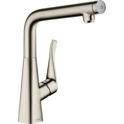 Plautuvės maišytuvas Hansgrohe Metris Select nerūdijančio plieno