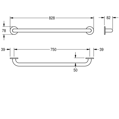 Rankena CNTX73A 750mm nerūdijančio plieno - 2