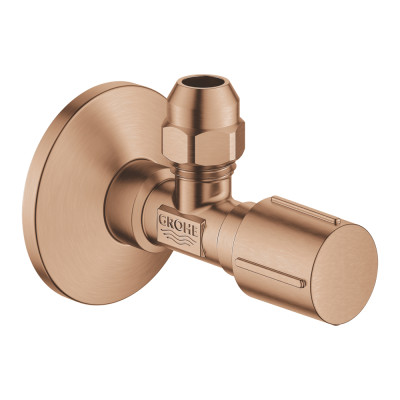 Ventilis kampinis 1/2" x 3/8" matinė rausvo aukso spalva