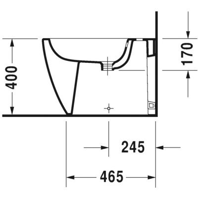 Pastatoma bidė Duravit Me By Starck 370x600 mm, nuotrauka 3