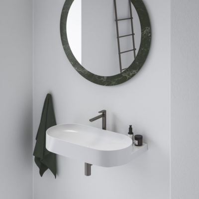 Praustuvo maišytuvas Eleganta 220 mm, be dugno vožtuvo, šlifuotas grafitas