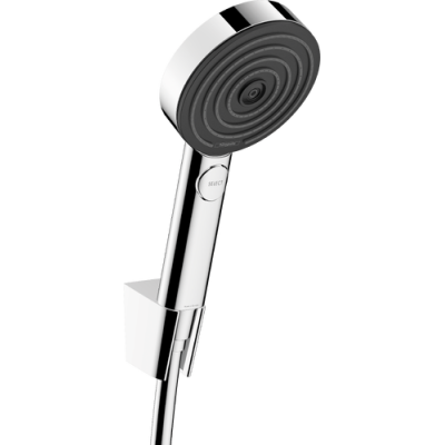 Dušo komplektas HANSGROHE Pulsify Select S 105, 3 srovių, Relaxation EcoSmart, su 1,6 m dušo žarna, spalva - chromo (chrome)