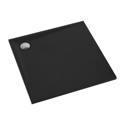 Kompozitinis dušo padėklas OMNIRES STONE 80 x 80 cm, juodas matinis, kvadratinis Kompozitinis dušo padėklas OMNIRES STONE 80 x 80 cm, juodas matinis, kvadratinis